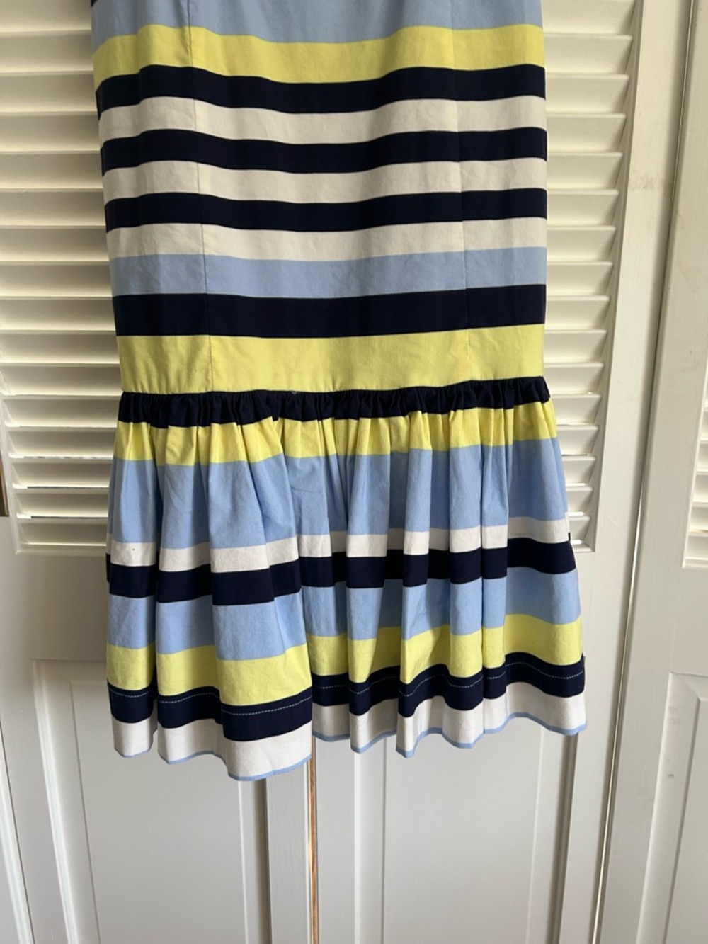 Anthropologie Maeve Sleeveless Square-Neck Flutter-Hem Midi Dress XXS Striped - Picture 5 of 8